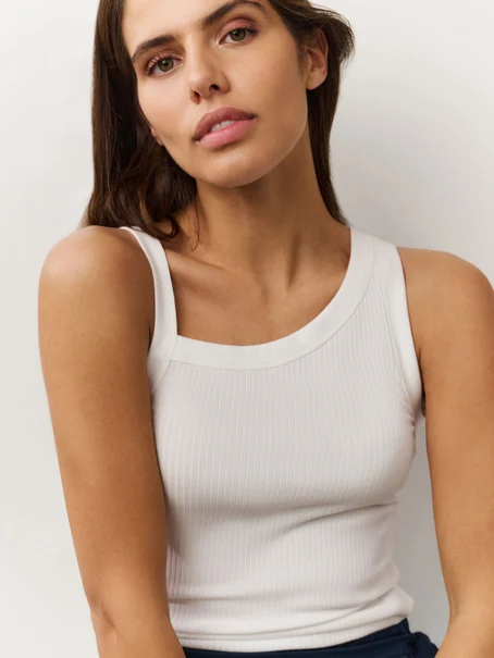 YAYA Top with asymmetric neckline