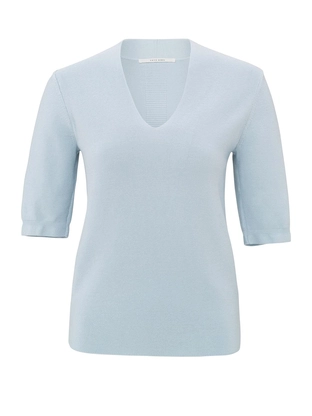YAYA V-neck short sleeve sweater