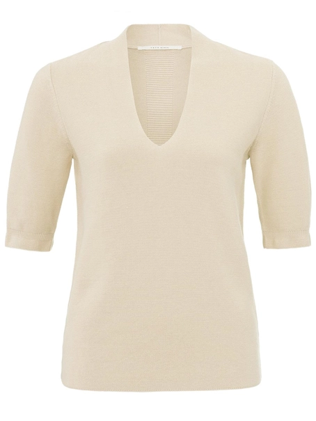 YAYA V-neck short sleeve sweater