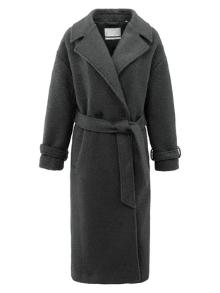 YAYA Woven boucle long length overs