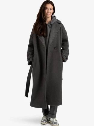 YAYA Woven boucle long length overs