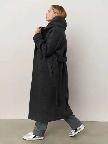 YAYA Woven boucle long length overs