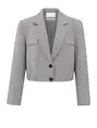 YAYA Woven checked short blazer jac