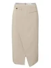 YAYA Woven melange midi skirt with