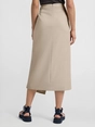 YAYA Woven melange midi skirt with