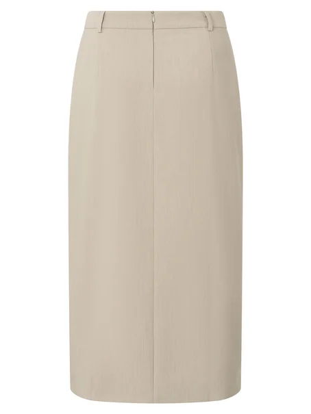 YAYA Woven melange midi skirt with