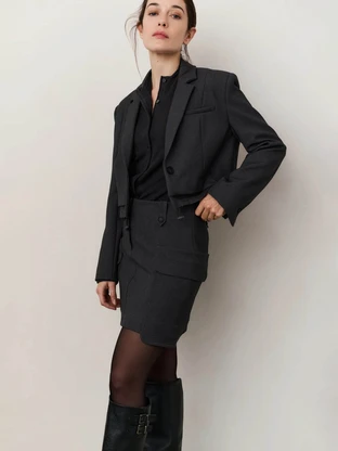 YAYA Woven mini cargo skirt