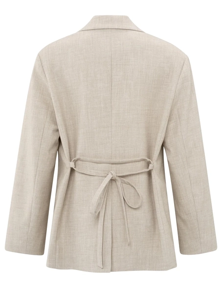 YAYA Woven oversized blazer with be