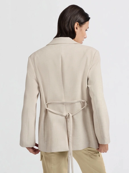 YAYA Woven oversized blazer with be