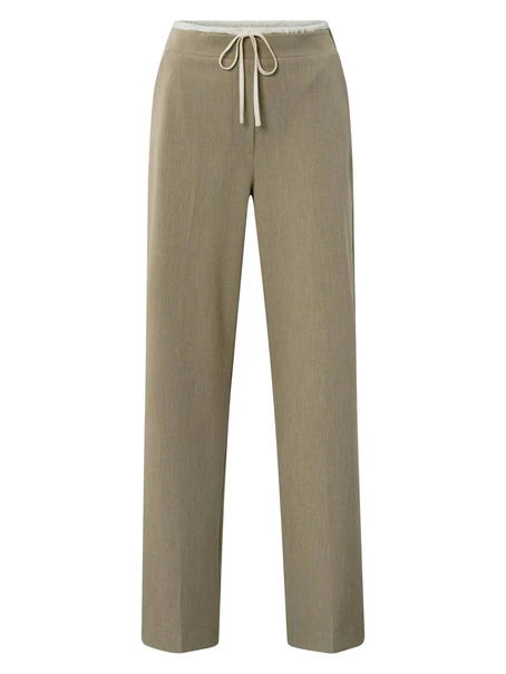 YAYA Woven wide leg trousers with c