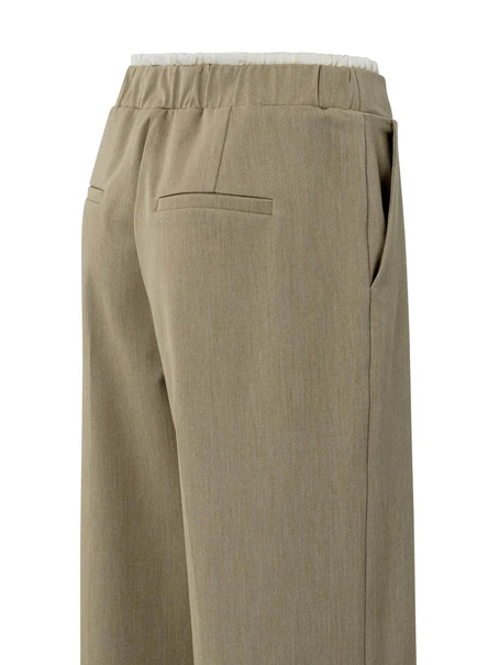 YAYA Woven wide leg trousers with c