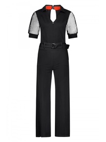 ZIP73 Jumpsuit Mesh Black